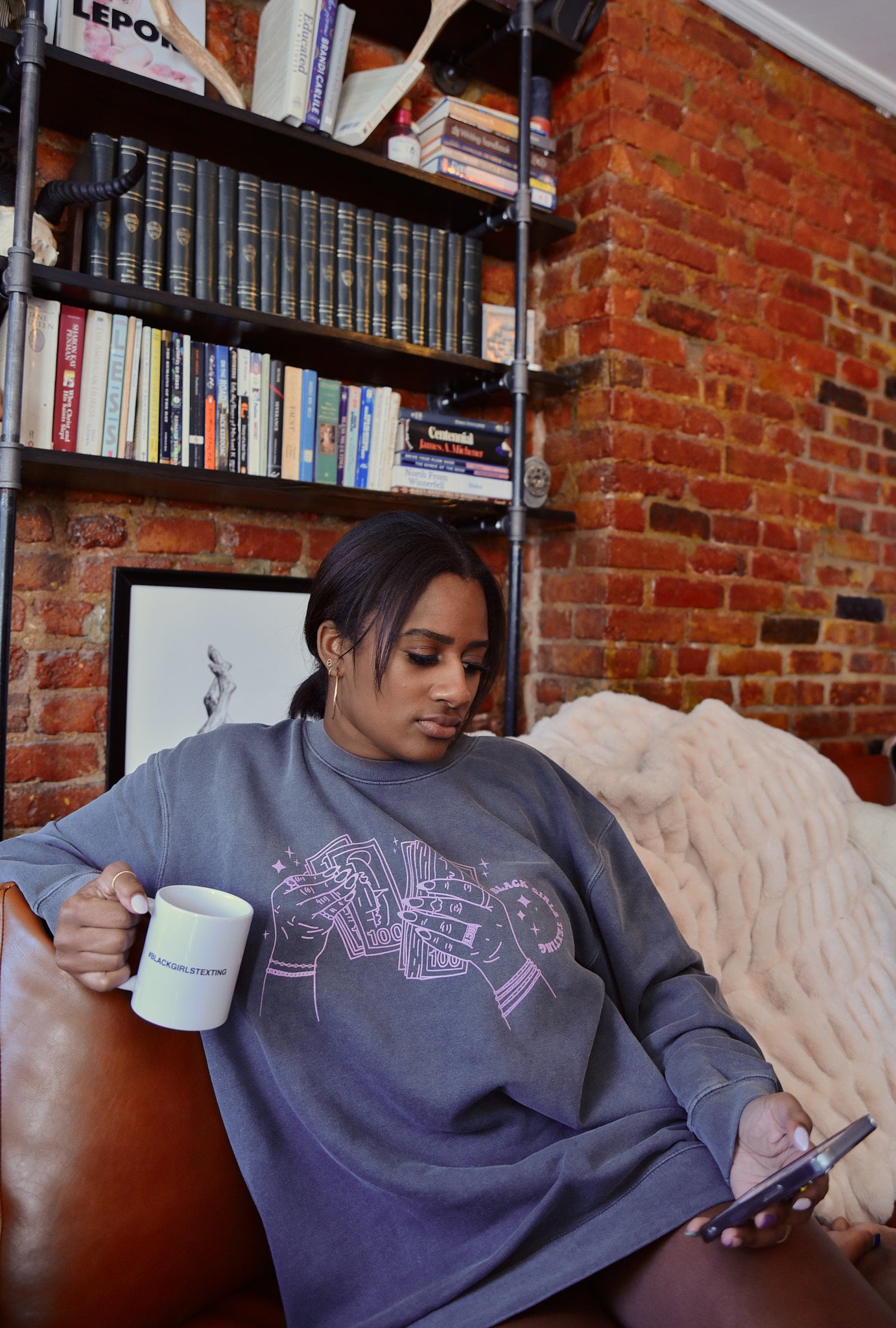 Black Girl Doing Shit Sweatshirt (Charcoal)