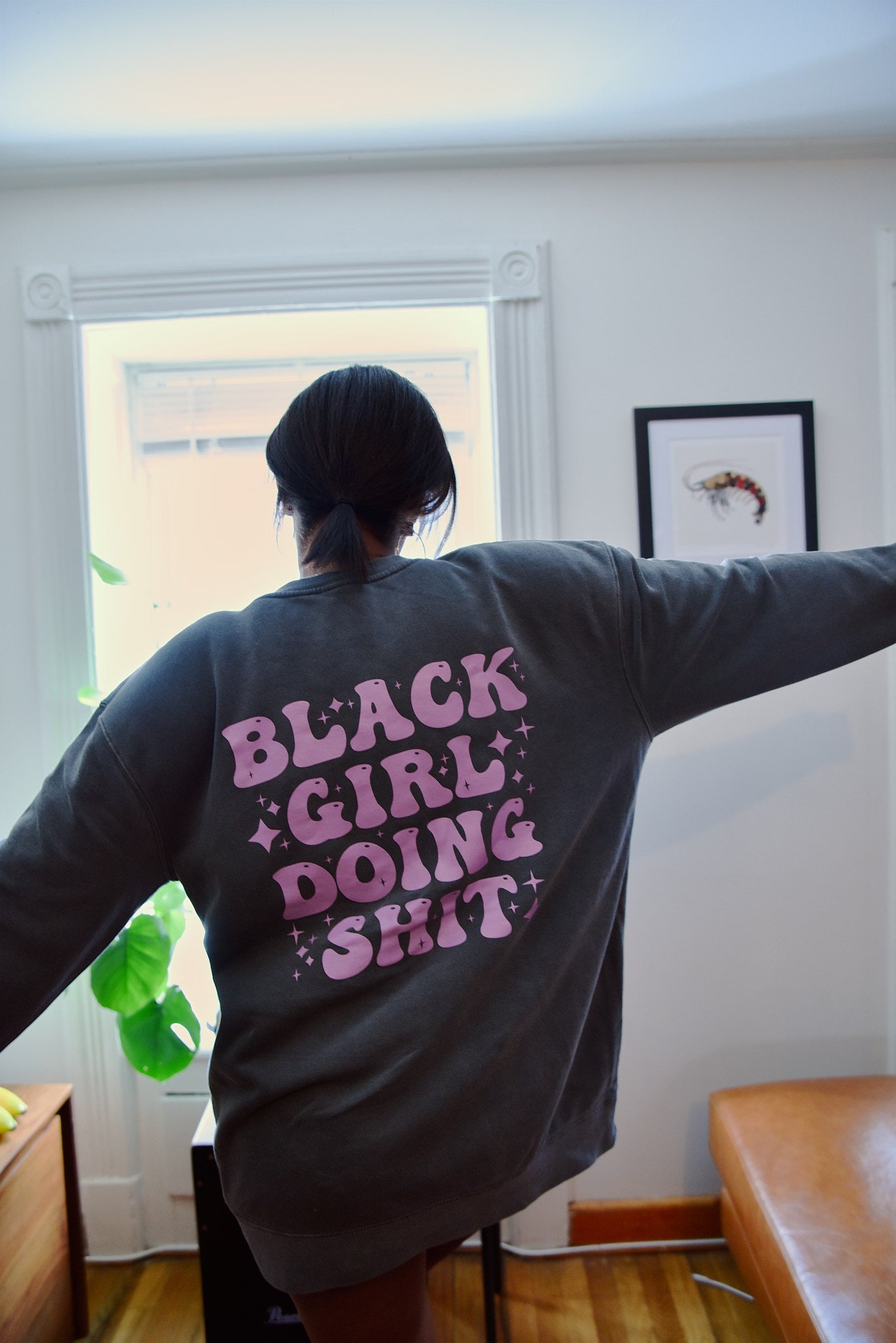 Black Girl Doing Shit Sweatshirt (Charcoal)