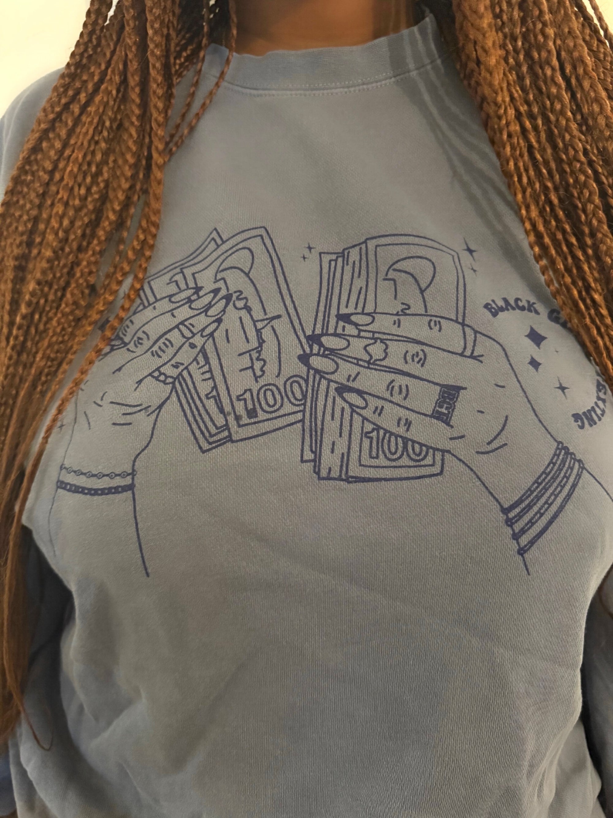 Black Girl Doing Shit Sweatshirt (Cobalt Blue)